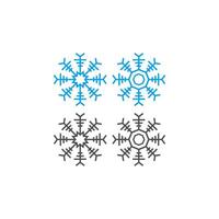 icono de adornos navideños con forma de copos de nieve vector