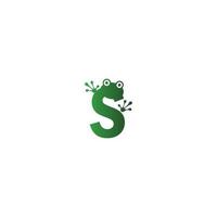 Letter S logo design frog footprints concept vector
