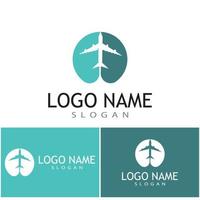 Airplane icon vector illustration design Logo Template