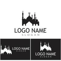 mezquita, logotipo, plantilla, vector, símbolo, ilustración, diseño vector