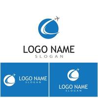 Airplane icon vector illustration design Logo Template