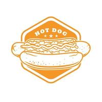 hot dog store logo concept