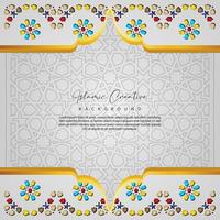 Elegant mosque gate design. Islamic creative background vector