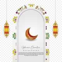 Elegant mosque gate design. Islamic creative background vector