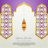 Islamic creative background with Elegant mosque gate design vector