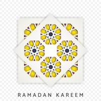 Elegant mosque gate design. Ramadan kareem background with Islamic mosaic and islamic window vector