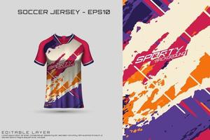 Soccer jersey and t-shirt mockup vector design template