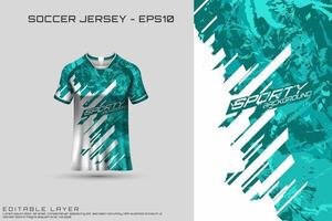 Plantilla de diseño de vector de maqueta de camiseta y camiseta de fútbol
