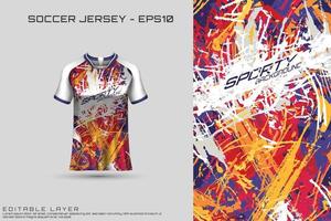 Soccer jersey and t-shirt mockup vector design template