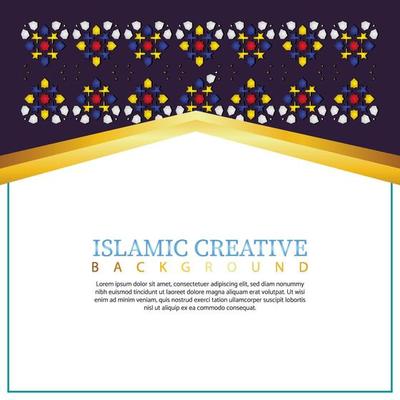 Elegant mosque gate design. Islamic creative background with Islamic mosaic and mosque vector