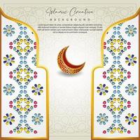 Elegant mosque gate design. Islamic creative background vector