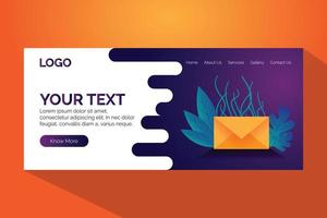 Email marketing concept. email advertising campaign, e-marketing, reaching target audience with emails. send and receive mail. can use for web landing page, banner vector