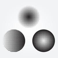 Abstract halftone set of circles vector