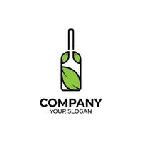 Wine leaf logo design vector