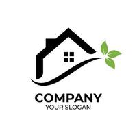 Green house logo design vector