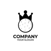 King golf logo design vector