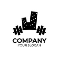 Fitness gym logo design vector