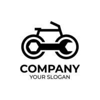 Motorcycle repair logo design vector