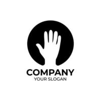 Hand care logo design vector