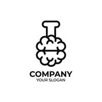 Brain lab logo design vector