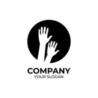 Hand care logo design vector