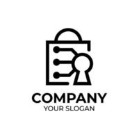 Safe shop logo design vector