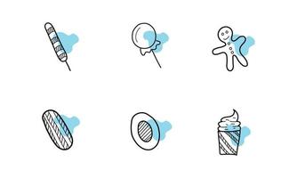 candy icon set vector