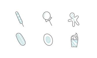 candy icon set vector