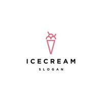 Ice cream logo icon design template vector