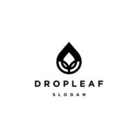 Drop leaf logo icon design template vector