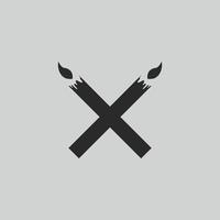 logotipo de letra inicial x plantilla de icono de vector de diseño de logotipo de vela