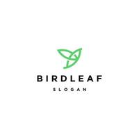 Bird leaf logo icon design template vector