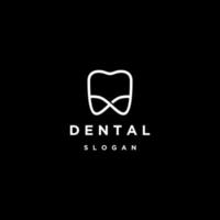 plantilla de diseño de icono de logotipo dental infinito abstracto vector