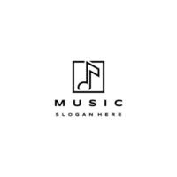 Music note logo icon design template vector