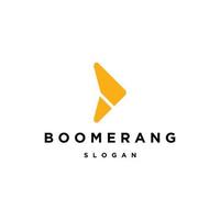 Boomerang logo icon design template vector