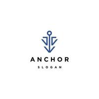 Anchor logo icon design template vector