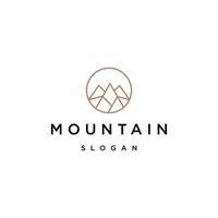 plantilla de diseño de icono de logotipo de montaña vector