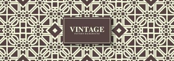 vintage abstract line pattern design vector