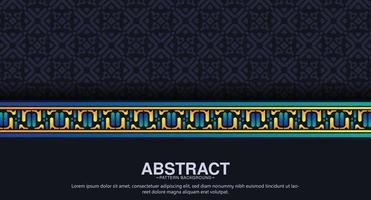 Dark ornament border pattern background vector