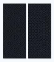 Dark abstract pattern vertical card vector