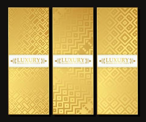 elegant gold abstract pattern vertical card