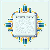 Colorful calligraphy square ornament border line vector