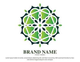 Green art logo design template vector