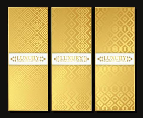 elegant gold abstract pattern vertical card