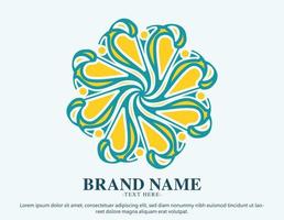 Colorful art logo design template vector