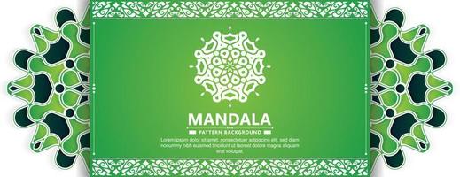 Green decorative mandala background vector