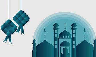 Ramadan background with soft gradient colors vector