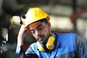 Professional men engineer worker skills quality, maintenance, training industry factory worker , warehouse Workshop for factory operators, mechanical engineering team production. photo