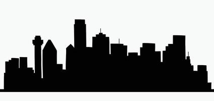 Modern cityscape skyline outline doodle drawing on white background. vector