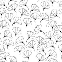 flor de pétalos de contorno transparente, diseño de patrón de dibujo vectorial para ropa de moda, papel pintado, fondo de decoración. vector